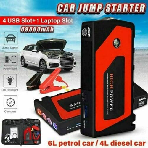 12V Automobile Emergency Start Car Jump Starter Portable USB Power Bank Voltage Regulation Overcharge Protection Battery