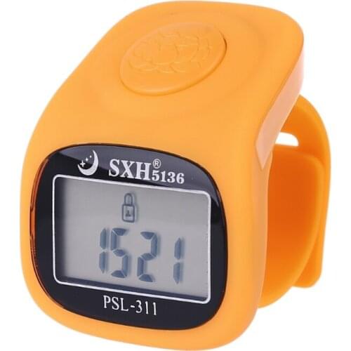 6 Digital Finger Tally Counter 8 Channels with LED Backlight Time Chanting Prayer Silicone Ring Electronic Hand Counter 16FA