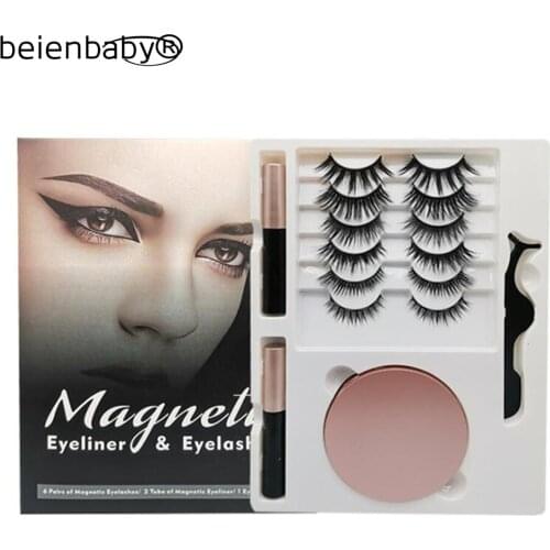7 Pairs Of Natural Magnetic False Eyelashes Set Five Magnet Eyelashes Cross-Border Stock
