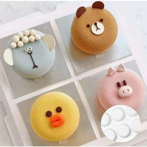 8 Grid Oblate Shape Silicone Mold Mousse Cake Round Mould DIY Chocolate French Dessert Baking Tray Pan Fondant Pastry Decor Tool