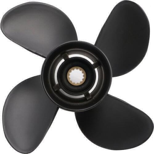 Free shipping 4 blade 10.3x13 for Mercury 25-70hp outboard propellers marine Aluminium propellers 13 teeth spline right hand