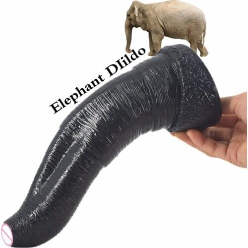 Huge Realistic Dildo For Women Liquid Silicone Long Animal Rubber Penis Trunk Soft Tongue Artificial Thick Dick Sexy Toys Lesbia