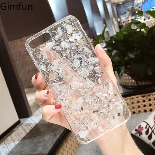 Gimfun Gold Silver Tin-foil Sequins Glitter Case for IPhone12 Xs Xr Xsmax Soft TPU Case for IPhone 11 7 8 Plus Back Cover Female