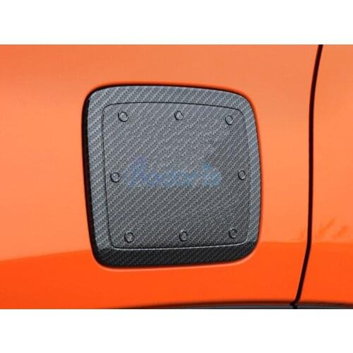 For Jeep Renegade 2016 2017 2018 Carbon Fiber Color Fuel Tank Cap Gas Box Cover Overlay Trim Chrome Car Styling Accessories