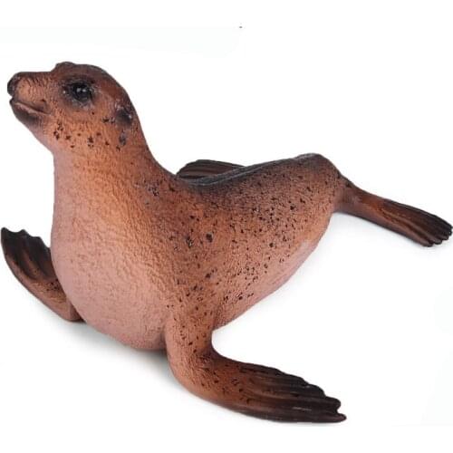 Sea Lions Animal Figure Collectible Toys Sea Animal Cognition Action Figures Kids Plastic Cement Toys