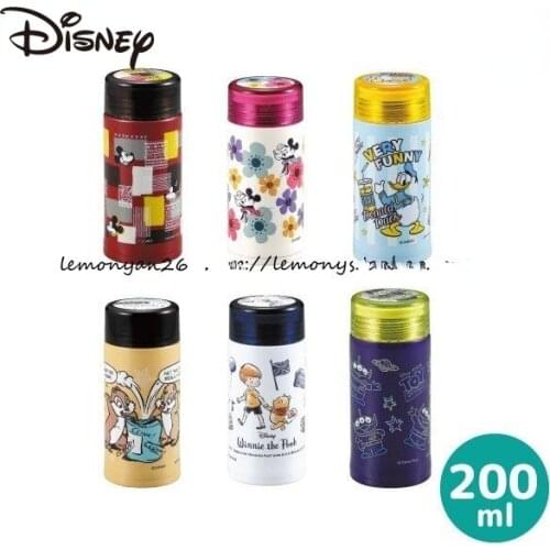 Disney Cold cup Super light 200ml Pooh Chipmunk Mickey Series 304 stainless steel easy cup water bottle kawaii water bottle