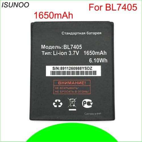 ISUNOO 10pcs/lot 1650mAh mobile phone battery for Fly BL7405 IQ449 Batteries