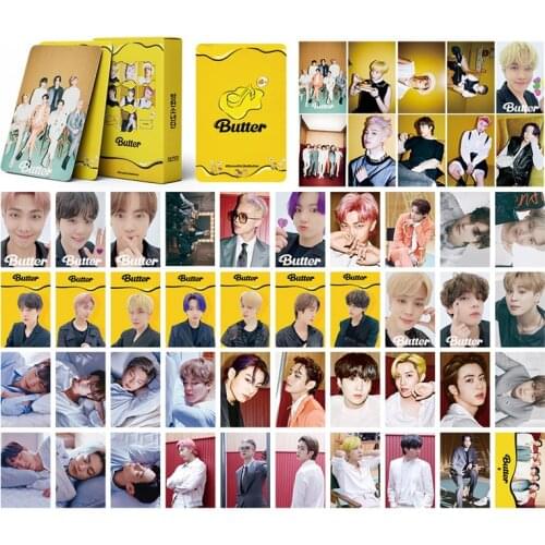 K-POP 54PCS/SET South Korean Groups Bangtan Boys Lomo Card Poster New Album BUTTER PhotoCard Cards Wall Banner JUNG KOOK JIMIN