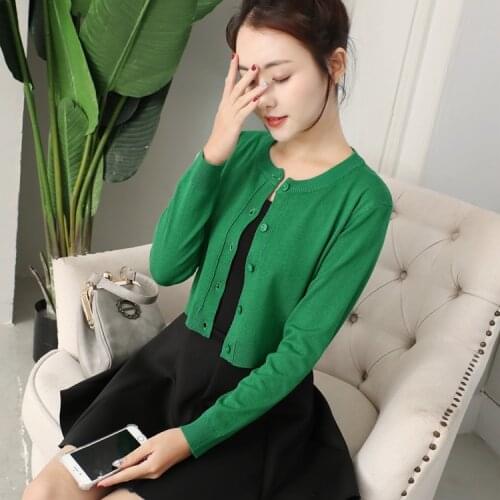 Korean Fashion Autumn Newly Patchwork Sweaters Women Cardigans 2020 Slim Ladies Knitted Sweater Long Sleeve Buttons Sweater