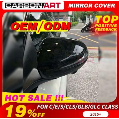 Forged Carbon Mirror Cover Replacement Parts Universal Design For benz C-Class E-Class S-Class CLS GLB GLC 2015 Onward