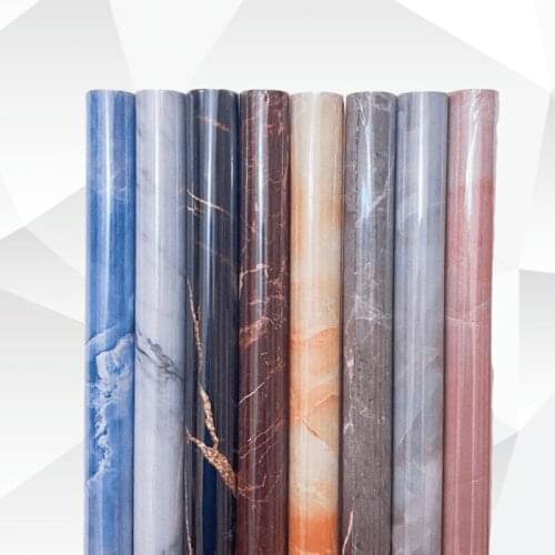 Kitchen Anti-Oil Stickers Wallpaper 60cmx3m Waterproof Marble Pattern Self-Adhesive Refrigerator Furniture Renovation Wall Foils