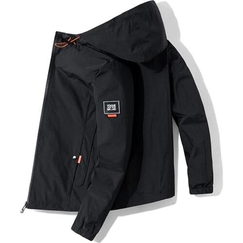 Autumn Spring Mens Jacket Zipper Men Jackets Casual Coats Bomber Jacket Fashion Hooded Male Outwear Slim Fit Hooded Coats