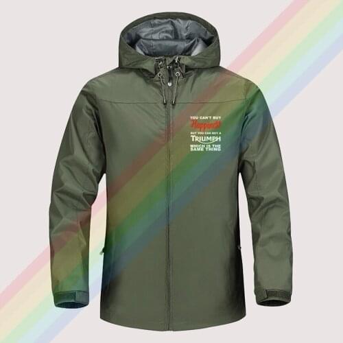 Triumph Funny Cant Buy Happiness autumn winter sailing hiking Outdoor Hooded Windproof Jacket Men Top Quality Soft Asian size