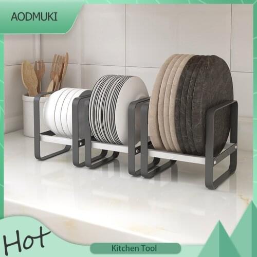Multifunctional Tableware Organizer Rack Carbon Steel Dish Drain Shelf Pot Lid Storage Rack Organizer for Kitchen Dish Rack Home