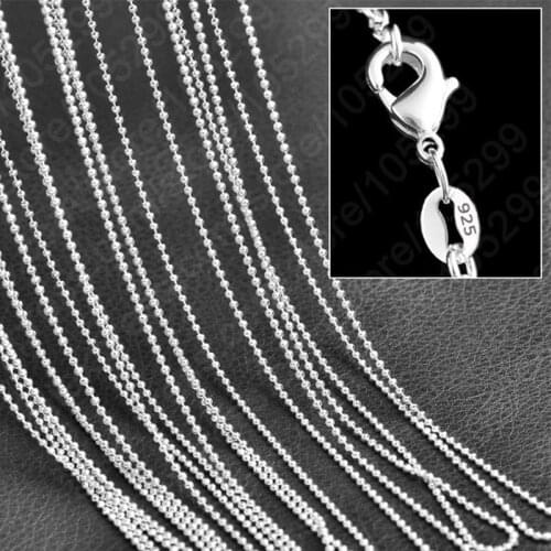 Fashionable Beads Chians 16''-30'' For DIY Necklace Bracelets 10pcs/Lot Wholesale Real 925 Sterling Silver Accessories
