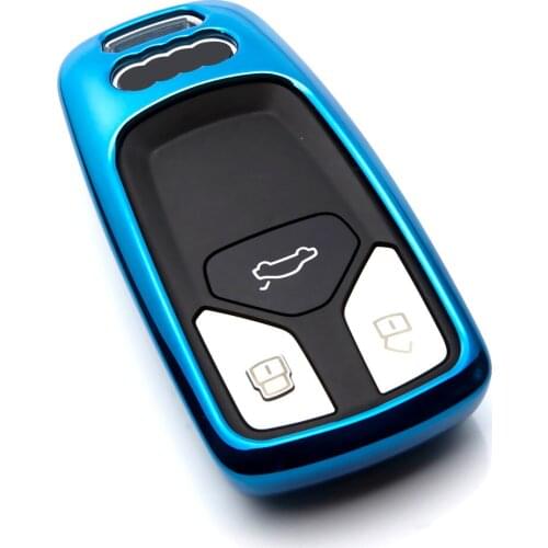 Fashion TPU Car Key Cover Case For Audi TT A4 Q7 TTS A4L Key Bag Shell Holder Anti-scratch Key Cover Car Styling Accessories