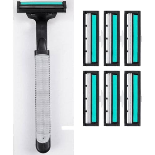 Mens Traditional Classic Double Edge Chrome Shaving Safety Razor + Blade