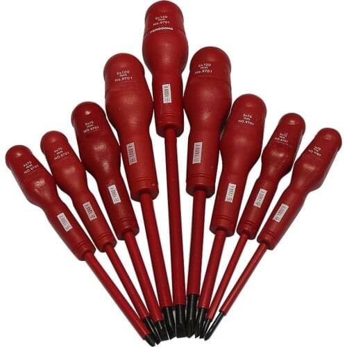 6/7/9Pcs Insulated Screwdriver Set Magnetic Screw Driver Phillips Slotted Handle Voltage 1000V Electrician Repair Hand Tools