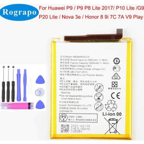 Original 3000mAh Battery For Huawei Honor 7C AUM-L41 LND-AL30 LND AL40 / 7C Pro AL29 / Y7 Prime 2018 Nova 2 lite Mobile Phone
