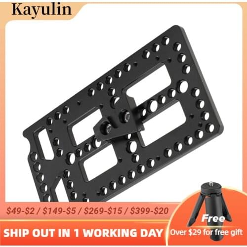 Kayulin Aluminum alloy Perforated Cheese Plate With Quick Release Male V-Lock Mount For Camera Battery System