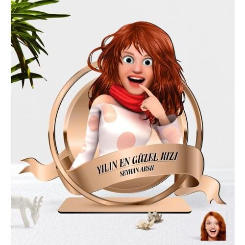 Personalized Women 'S Animation Caricature OF 3D Wooden Trinket Plaket-18 Reliable Quality Cost Effective Gift Home decoration