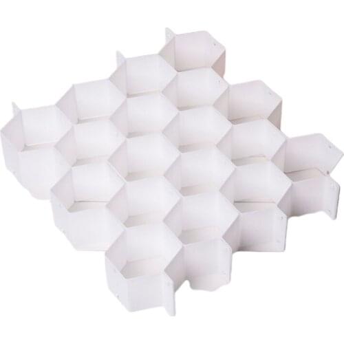 Plastic Honeycomb Drawer Divider Organizer DIY Grid Partition Closet Cabinet Clapboard Separator Sorting Storage Boxes