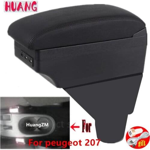 For peugeot 207 armrest box For peugeot 207 central storage box Retrofit parts Car Armrest Accessories Easy to install
