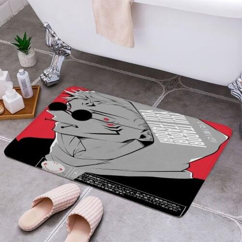 Sukuna Jujutsu Kaisen Anti-slip Doormat Vacuuming Water Absorbing Kitchen Bedroon Bath Floor Mats Home Entrance Home Decora