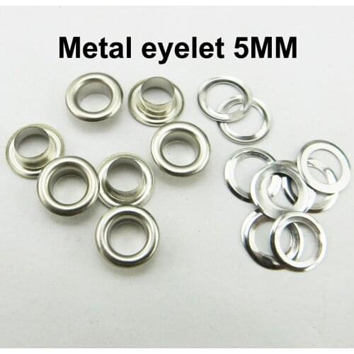 300PCS 5MM silver METAL EYELET button sewing clothes accessory buttons handbag shose eyelets ME-018C