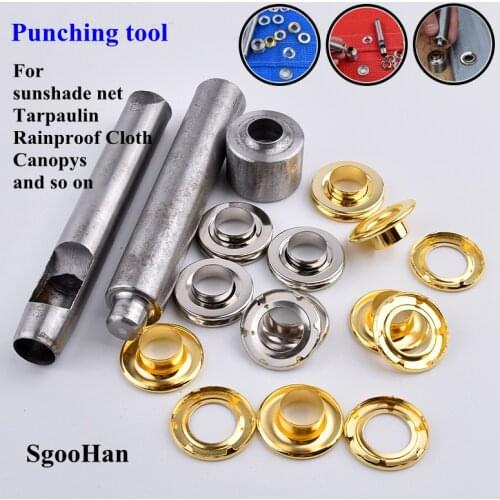 Sunshade Net Punching Tool Canopys Tarpaulin Drilling Tool Rainproof Cloth Buttonhole Clothes Shoes Button Brass Eyelet 8~18mm