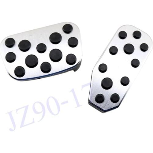 Car Styling No Drilling Aluminum Alloy Accelerator Gas Pedal Cover Brake Pedal Fit For Toyota Alphard 2015 2016 2017 2018 2019