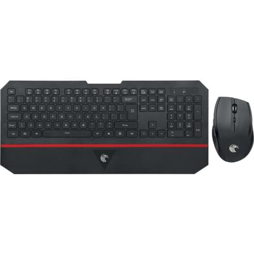 2.4GHz Ultra-Slim E-760 Wireless Keyboard and Mouse Combo Super Silent Keyboard with Palm Wrest 18 Months Battery Life for PC