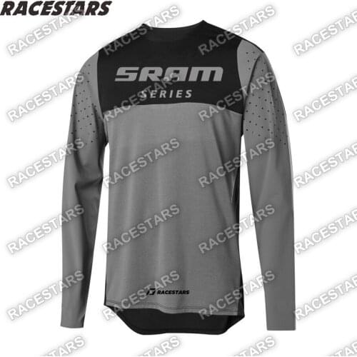 SRAM SERIES 2022 Motocross MTB Jersey Bike Wear Long Sleeve DH Riding Spexcel Cycling Jersey Quick dry Maillot Ciclismo Hombre