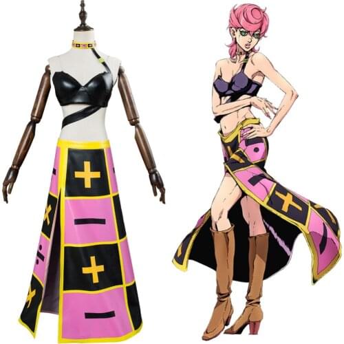 JoJos Bizarre Adventure Golden Wind Cosplay Trish Una Cosplay Costume Fancy Dress For Girls Halloween Carnival Costumes