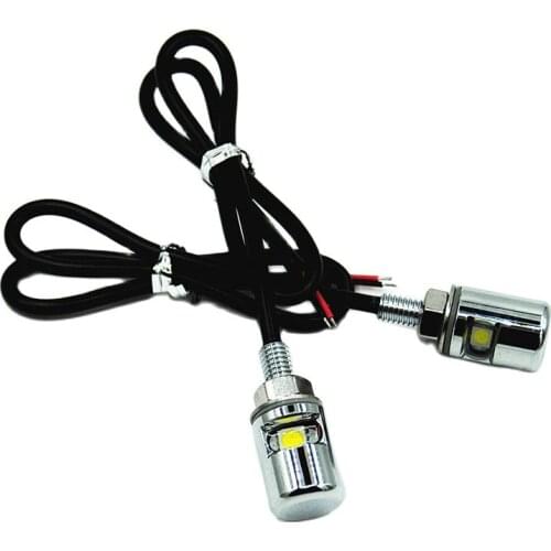 100 Pair High quality Car Motorcycle General White SMD LED License Plate Stud Screw Bolt Light Lamp