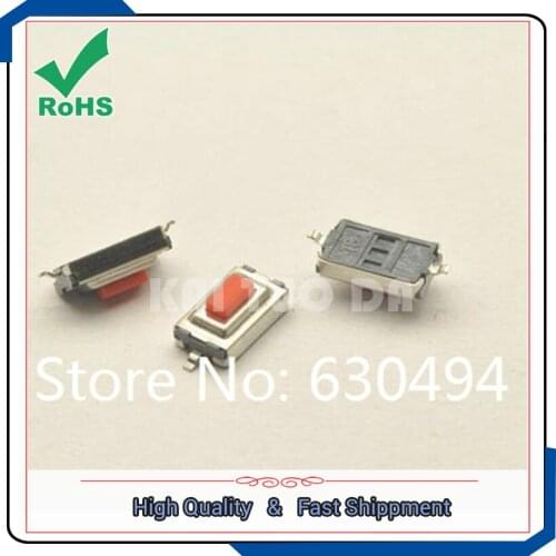 100PCS 3*6*2.5 mm 3*6*2.5H SMD red Button switch key switch Tact Switch