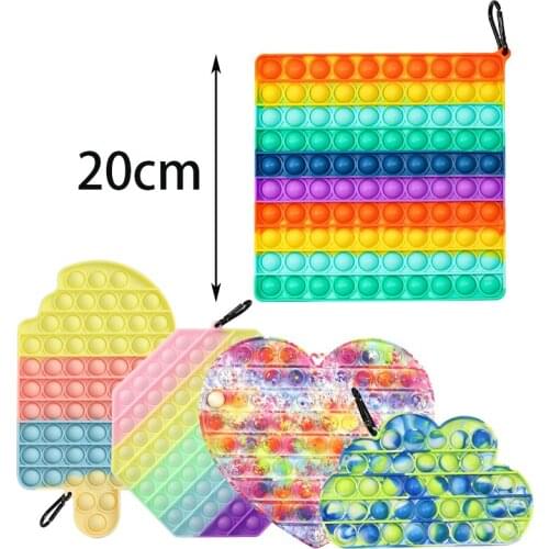 20cm Colour Push Bubble Big Size Fidget Toys Anti Stress Simple Dimple Sensory Toy for Relief Squishy Adult Kids Funny Toys