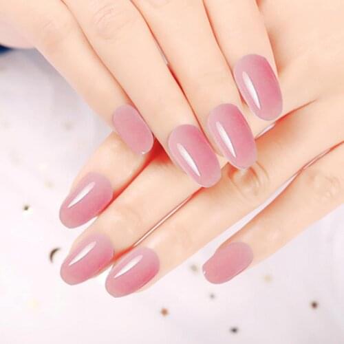 24 Pcs Fake Nail Tips Clear Full Cover False Nails For Salons DIY Nail Art