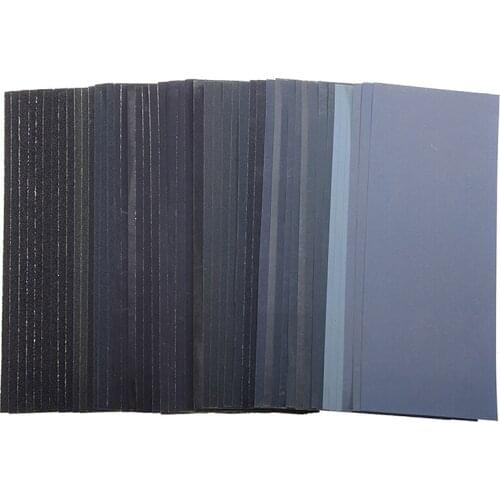 48PC Sandpaper Workshop Equipment Parts Dry Wet Sandpaper Rectangular 120-3000 Grit Wood Metal Grinding Tools 230*93mm