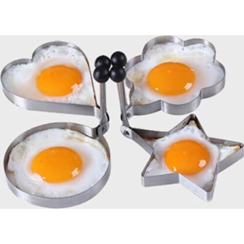 5 Shapes Can Choose Omelette Mould Device Egg Pancake Ring Egg Mold Kitchen Gadgets Stainless Steel Form For Frying Eggs Tools