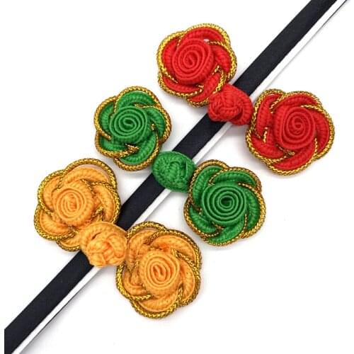 5pairs Handmade Cheongsam Buttons Knot Fastener Chinese Knot Buttons Tang Suits DIY Handcraft Clothing Decorative Accessories