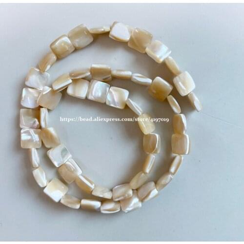 9th Aug Free Shipping Natural Brown Trochus Sea Shell Square Loose Beads 8x8MM For Jewelry Making 4.5