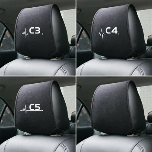 Interior accessories Universal Headrest Cover car styling for Citroen C3 C3-XR C4 C5 Accessories Car Styling