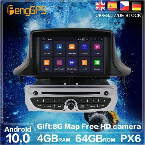 Android 10 PX6 For Renault Megane 3 Fluence 2009-2015 GPS Navigation Auto Radio Stereo Car DVD Multimedia Player HeadUnit 2DIN