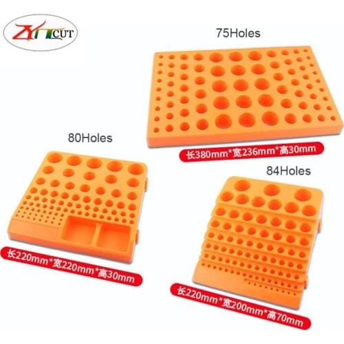 Free shipping 75 80 84Pcs Milling cutter storage box,High strength Bit placement box,CNC Collet collection tool