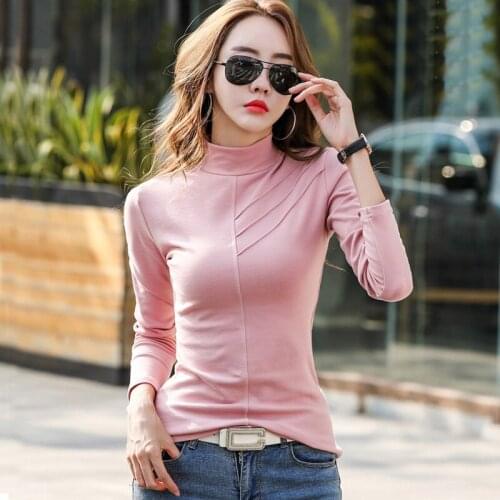 BOBOKATEER cotton tops tee shirt femme plus size t shirt women clothes black long sleeve t-shirt woman tshirts camisetas mujer
