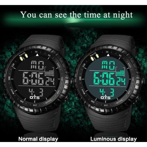 OTS Mens Military Watches Top Brand Luxury Digital Sport Men Sport horloge man Led clock Relogio Masculino Wristwatches For Men