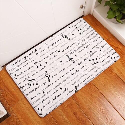CLOOCL Music Notes Doormat 3D Print Indoor Hallway Mats Non Slip Door Floor Mats Decor Porch Doormats