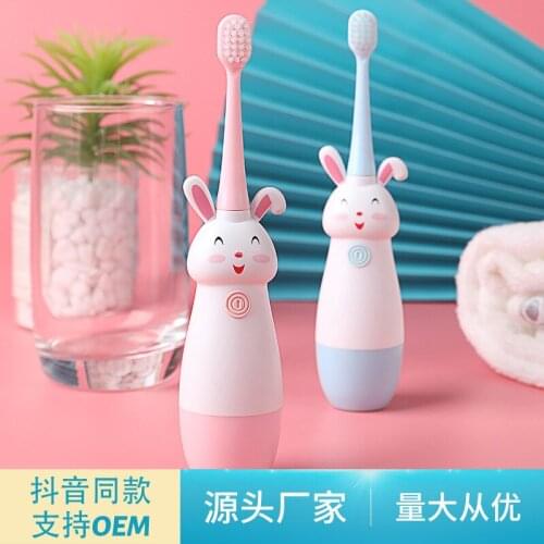 Cute rabbit childrens electric toothbrush ultrasonic automatic baby oral cleaner baby kids toothbrush toothbrush electric