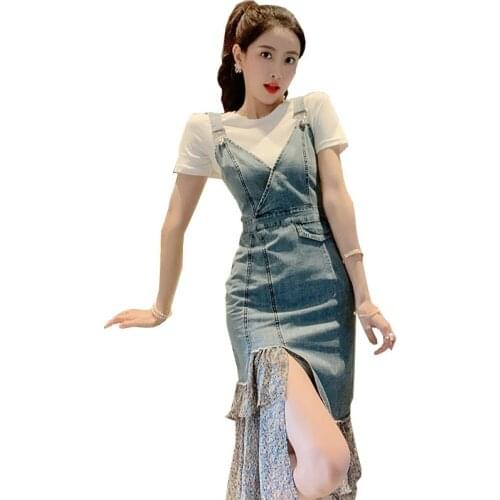 Elvvqp Fashion Denim Dresses